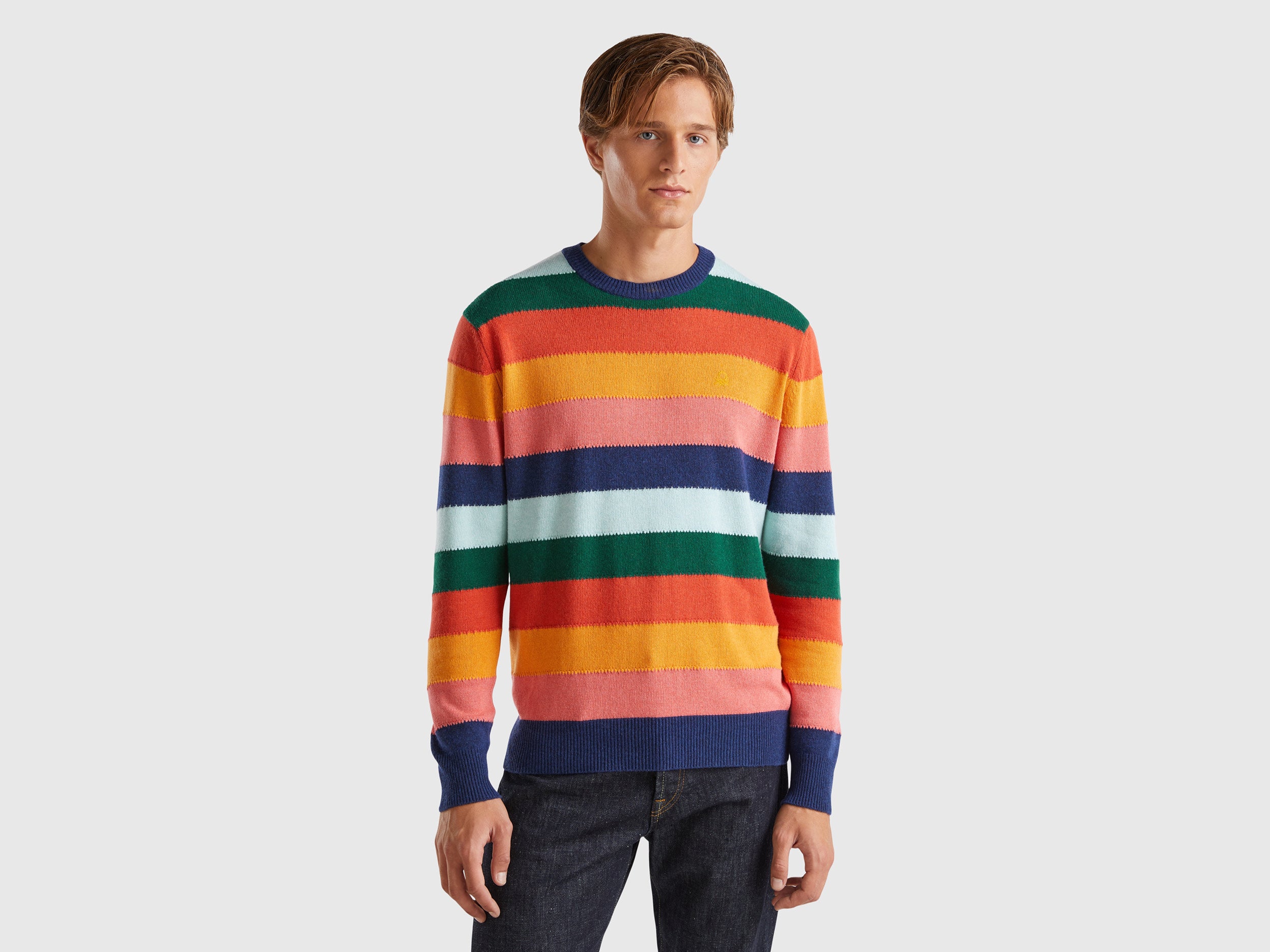 Regular Fit Round Neck Striped Sweater – United Colors of Benetton