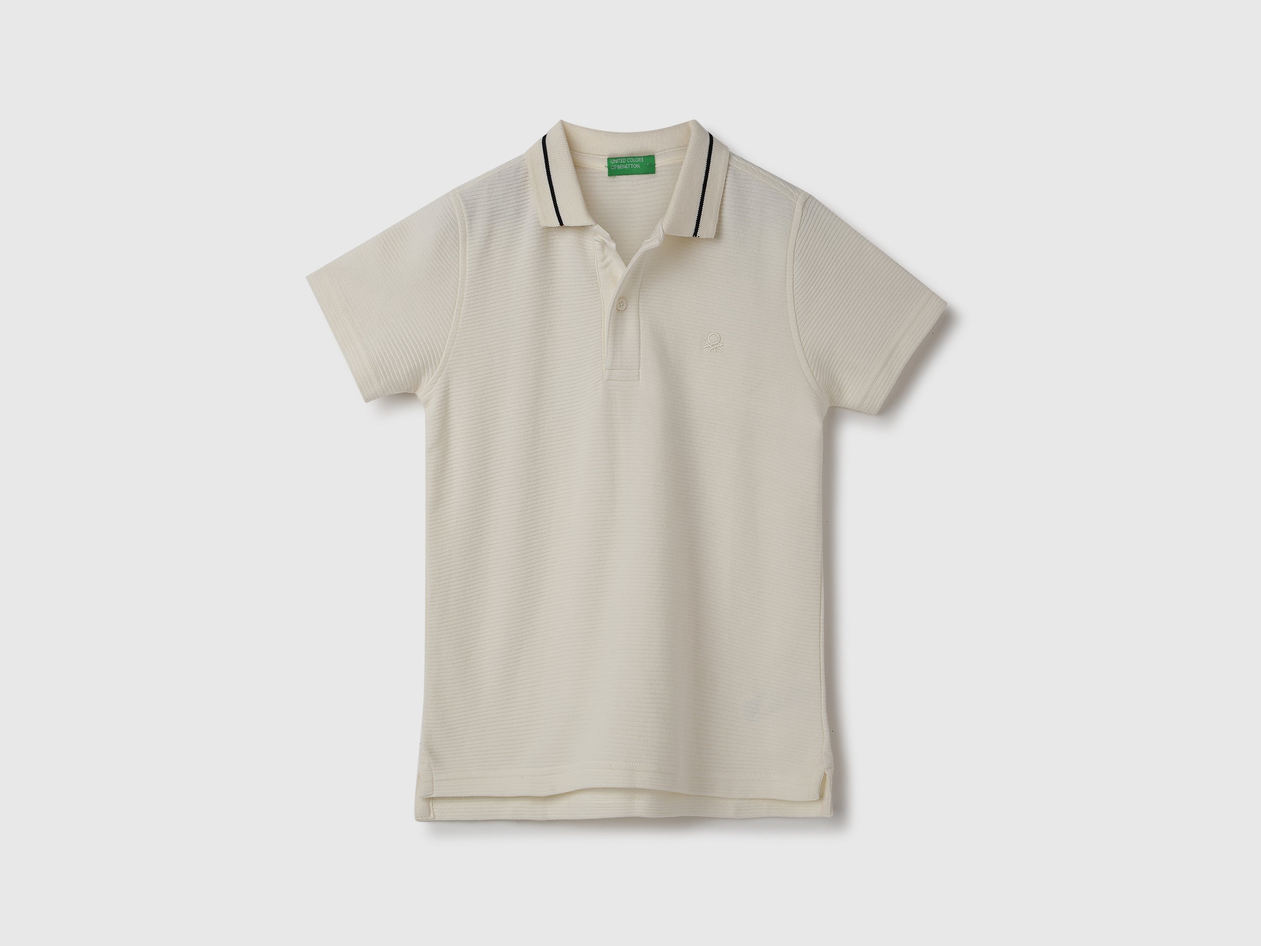 Regular Fit Collared Ribbed Polo T Shirt