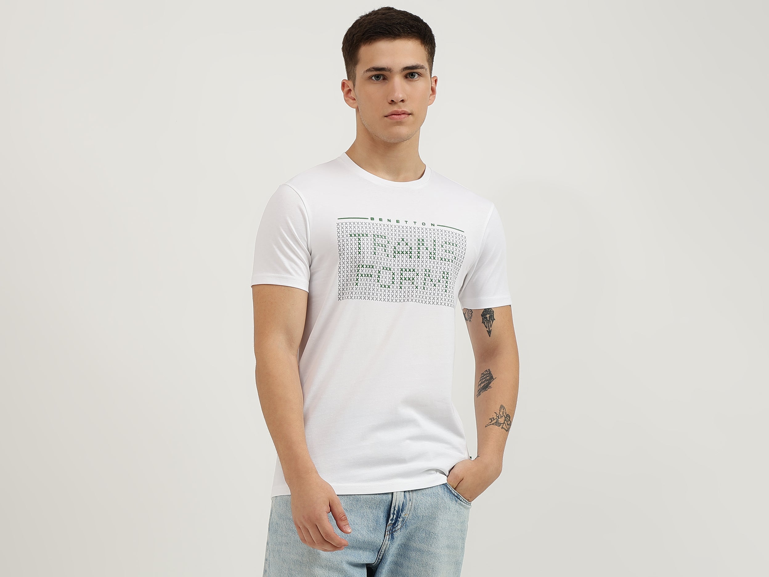 Regular Fit Crew Neck Printed T-Shirt1