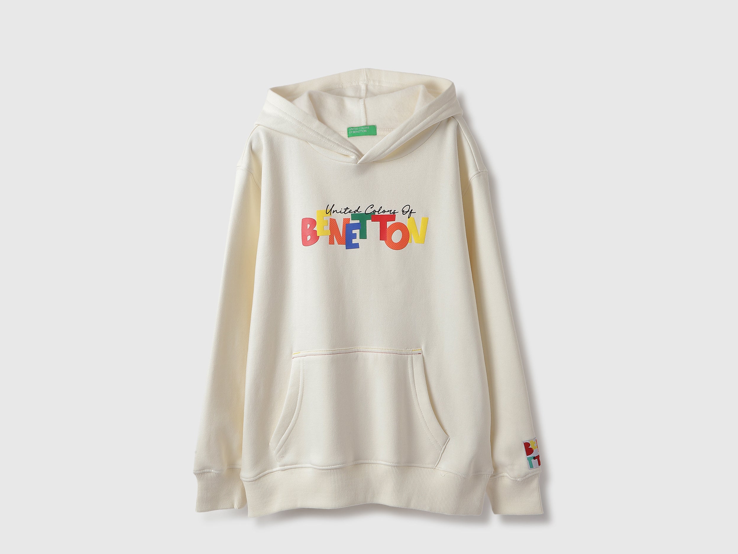 Regular Fit Hooded Neck Typography Sweatshirt - Main Image