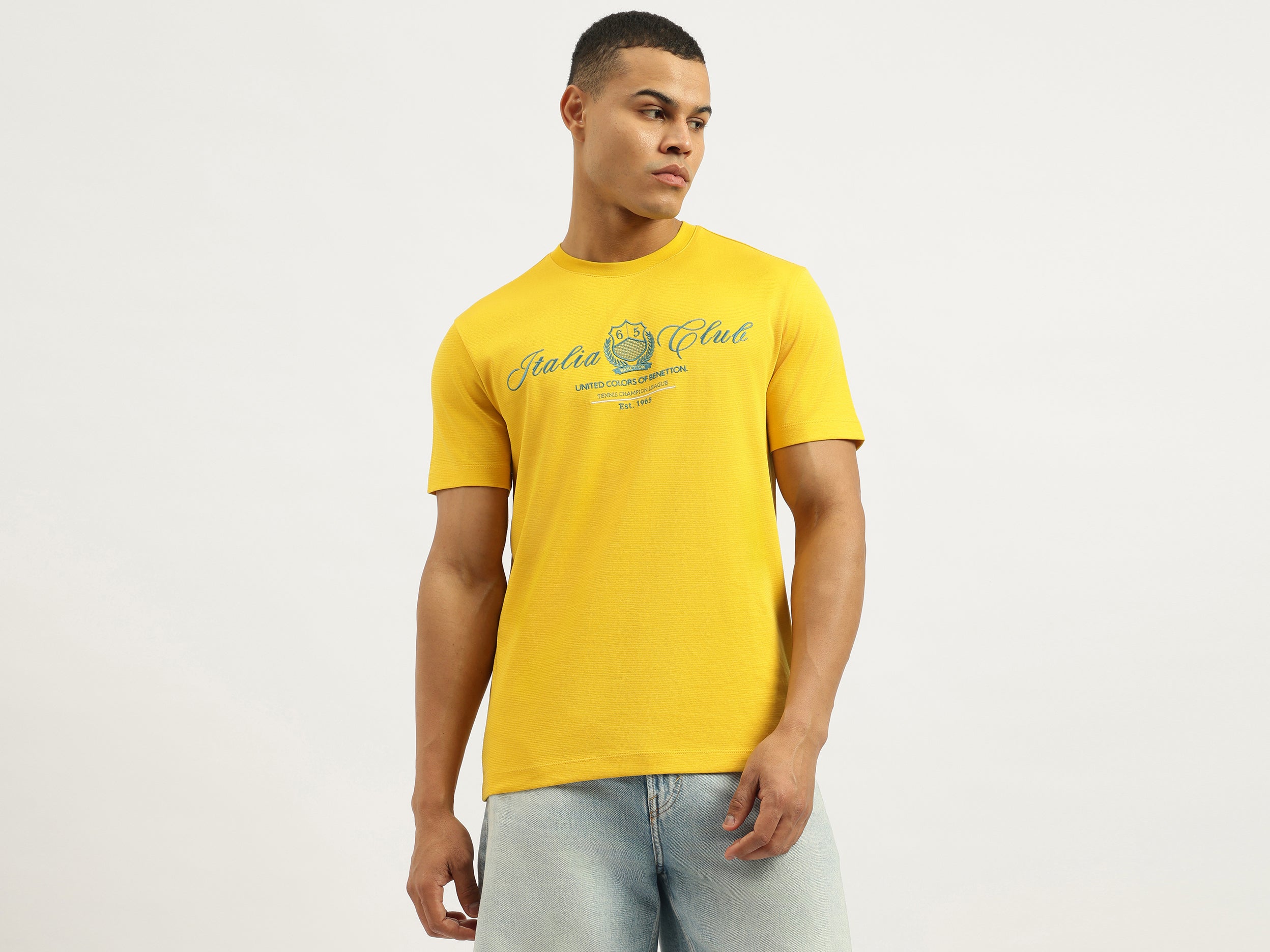 Relaxed Fit Crew Neck Embroidered T-Shirt