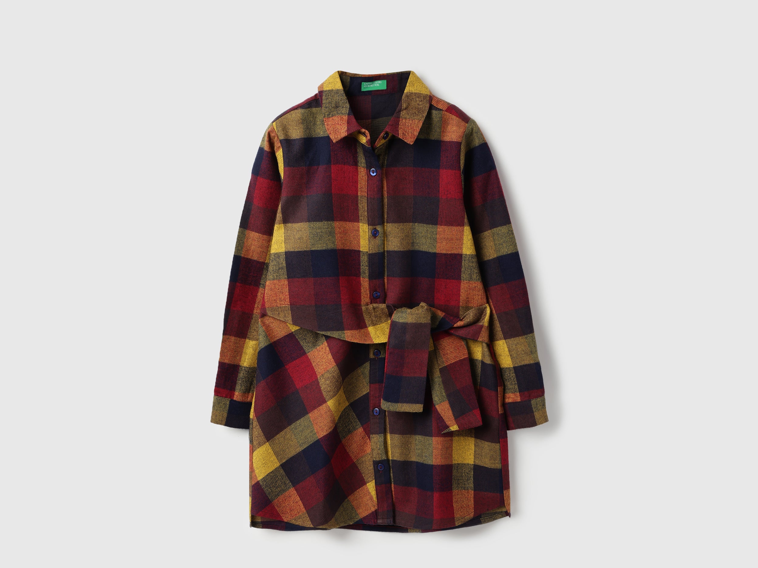 benetton shirt dress Shirt dress da donna bianco panna