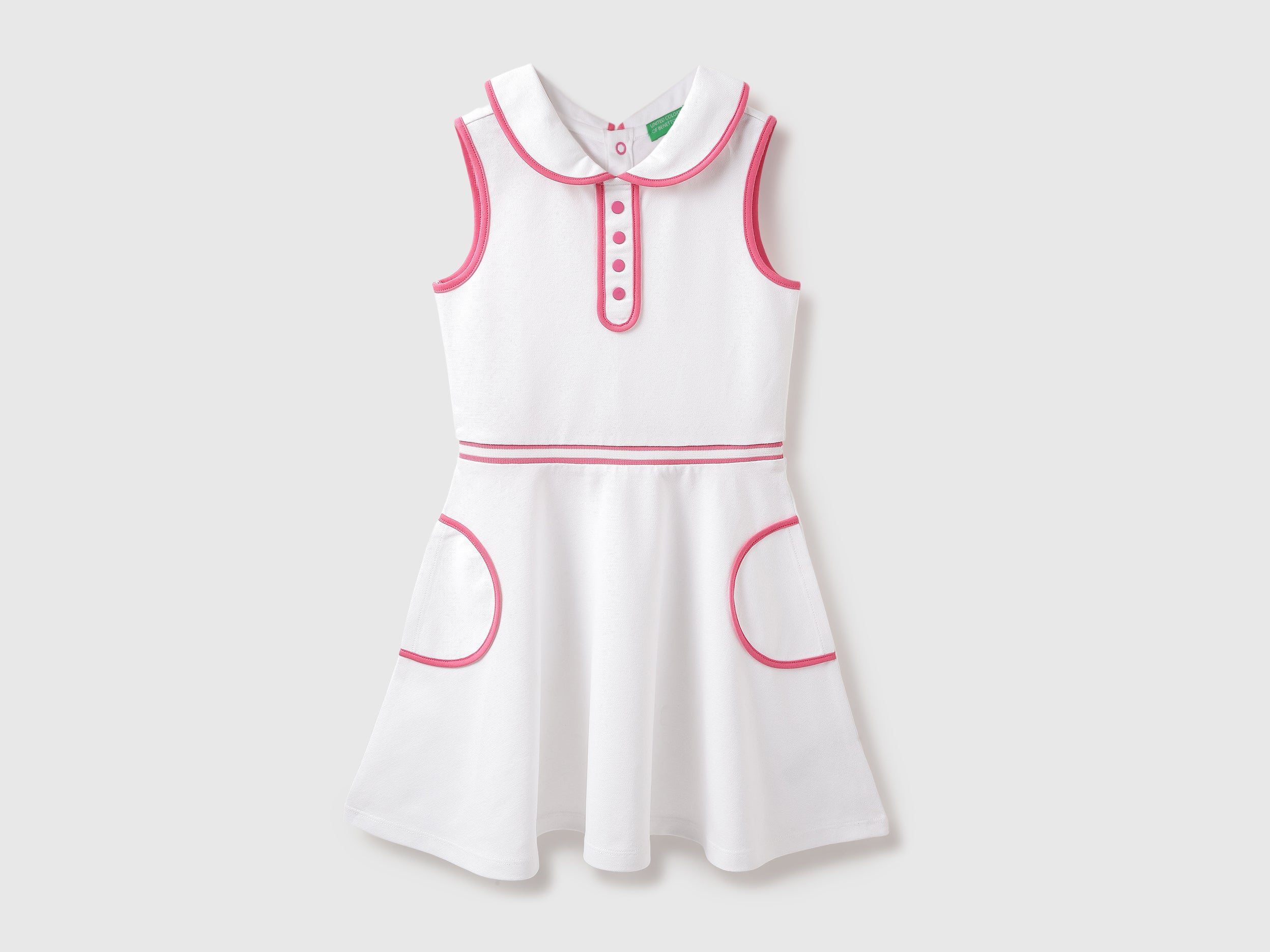 Regular Fit Peter Pan Collar Solid Skater Dress