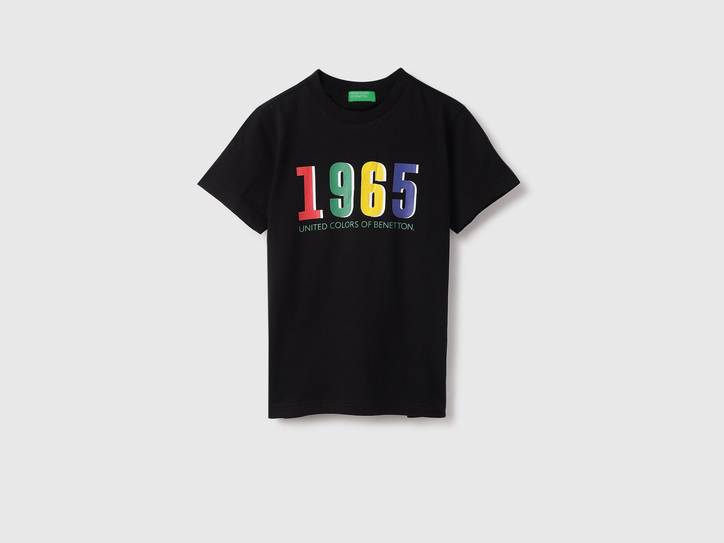 Regular Round Neck Typography T-Shirt - Main Image