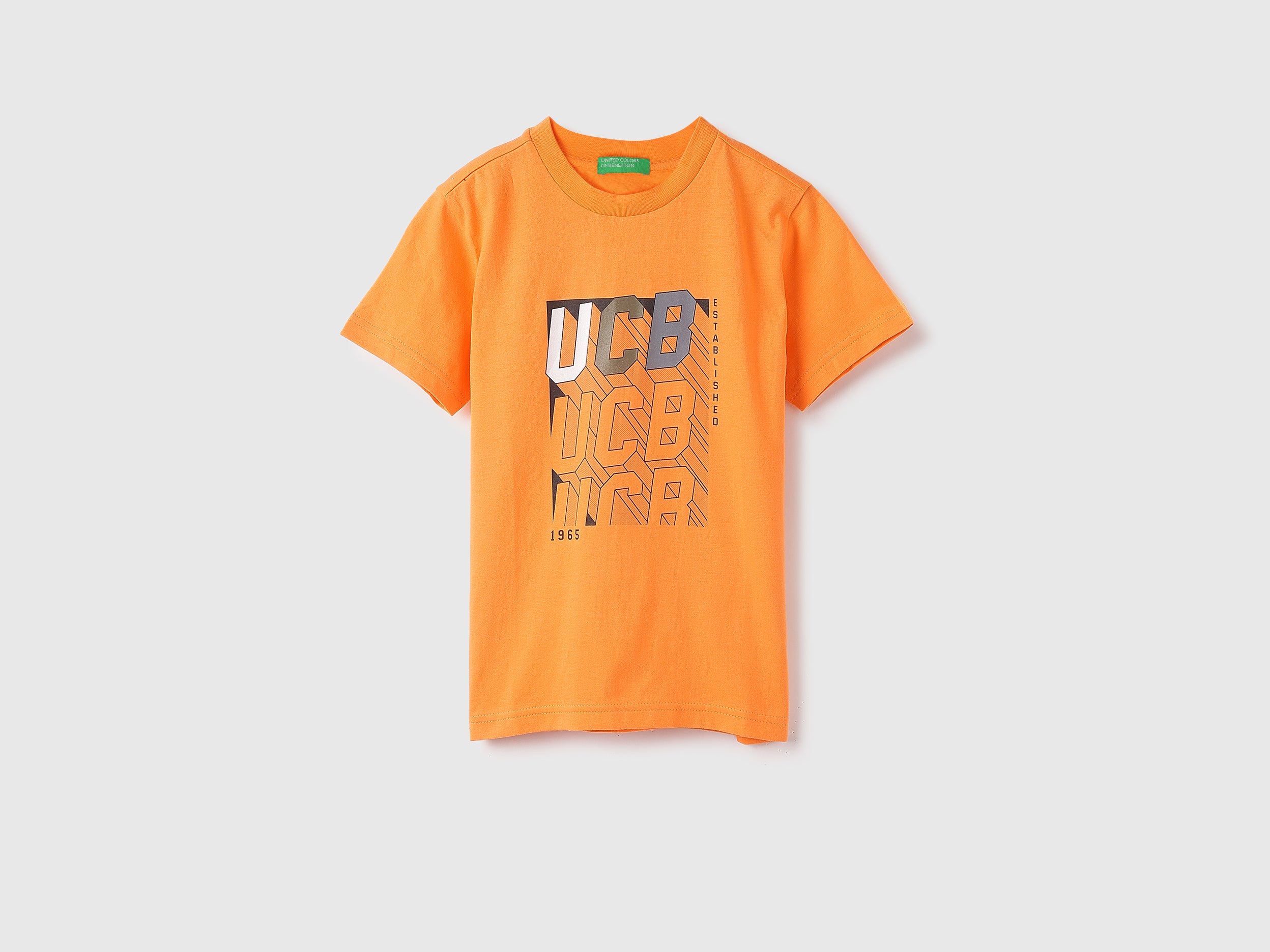 Regular Round Neck Typography T-Shirt - Main Image