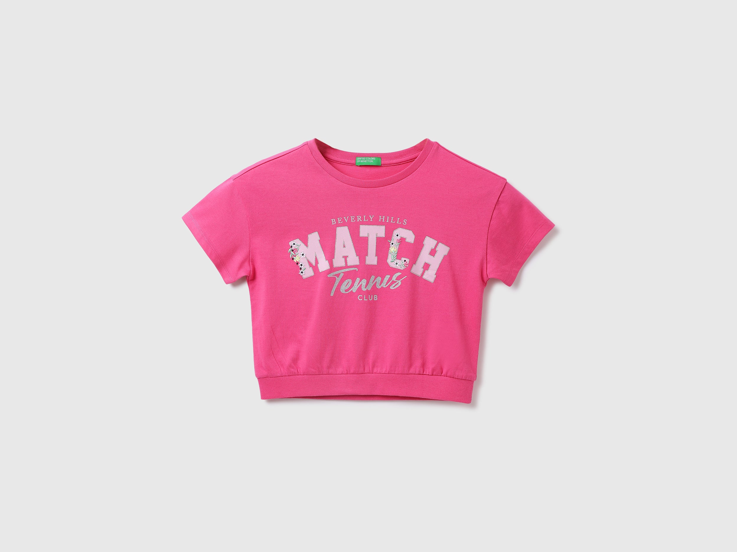 Pink Benetton T Shirts Online India Cotton Printed Round Neck Girls