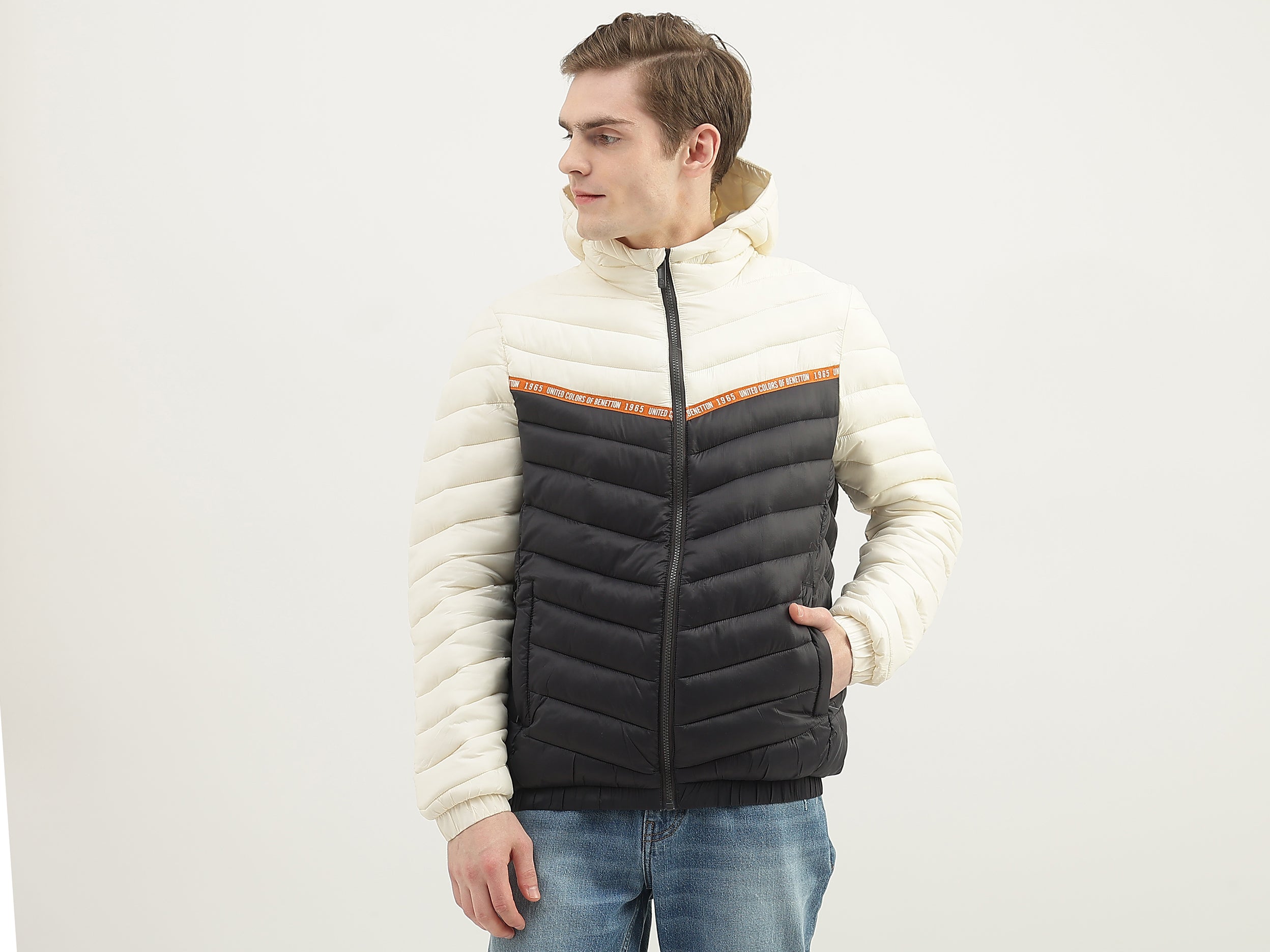 Benetton Colorful Puffer Jacket Mens Jackets Benetton Heavy Jacket