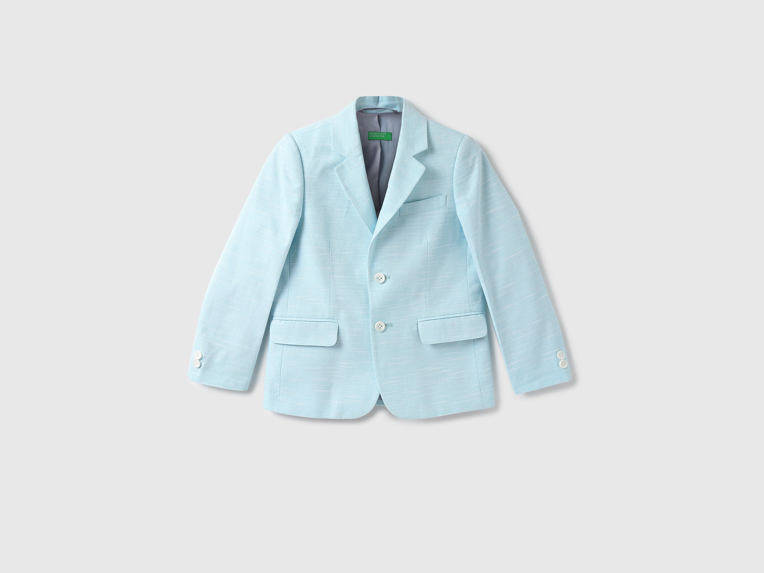 Boys Self Designed Lapel Collar Blazer - Main Image