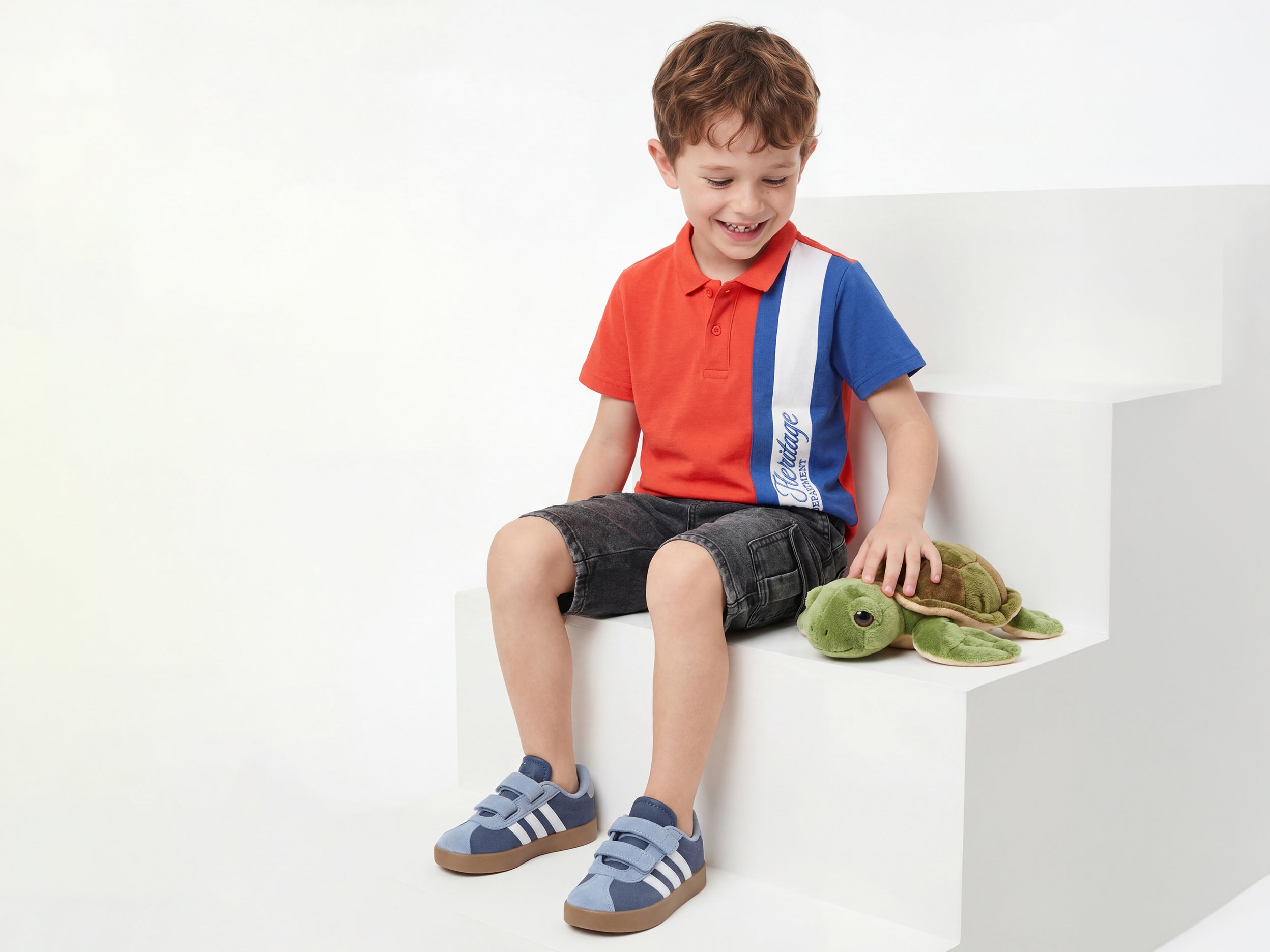 Boys Regular Fit Polo Neck Embroidered T-Shirt