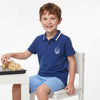 Boys Regular Fit Polo Neck Graphic Print T-Shirt