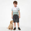 Boys Regular Fit Polo Neck Colorblock T-Shirt