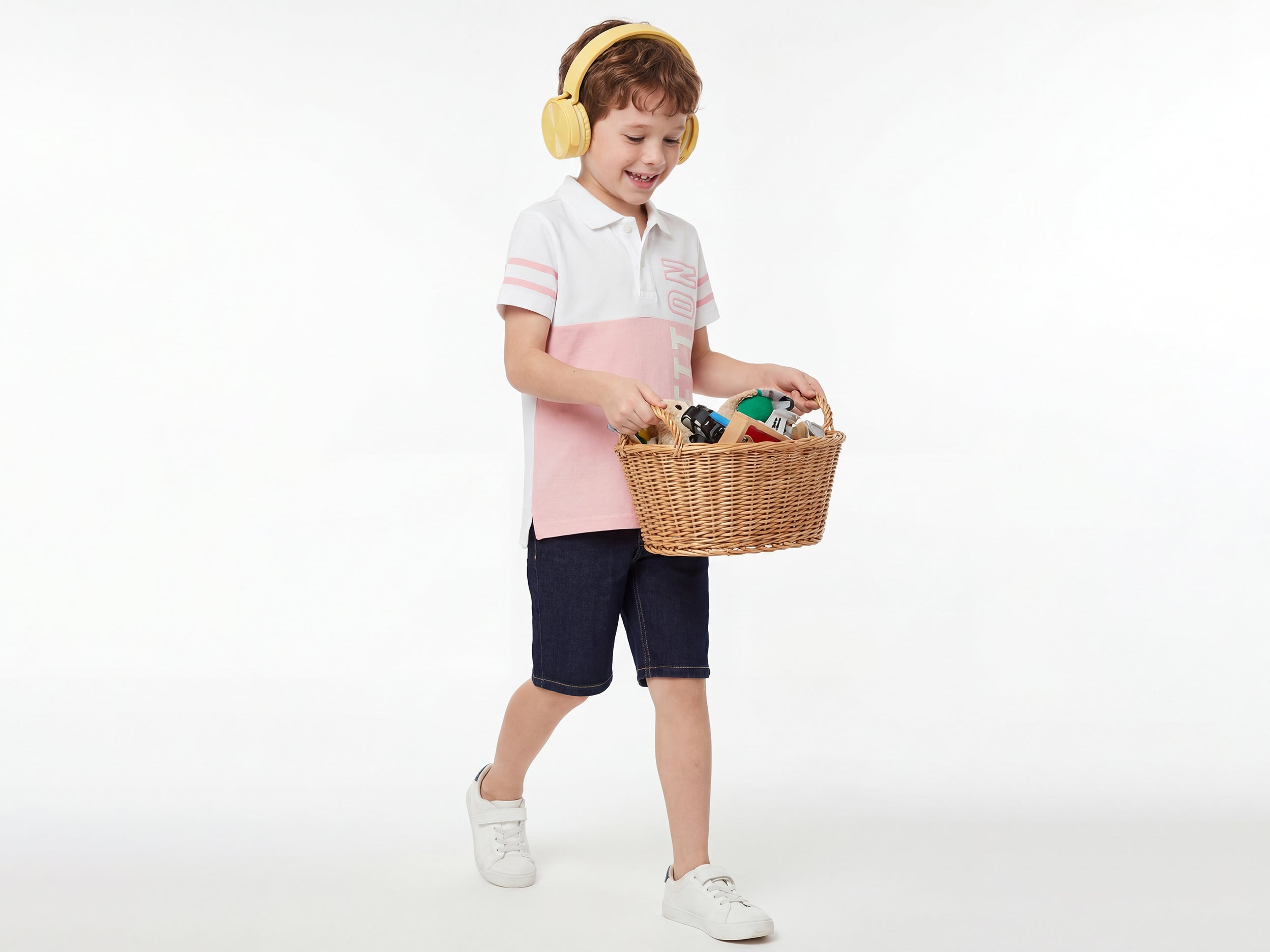 Boys Regular Fit Polo Neck Typography Printed T-Shirt