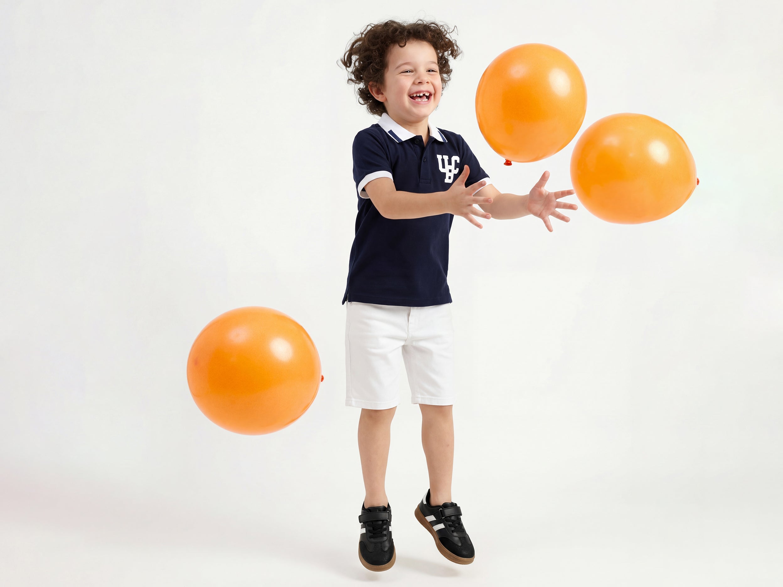 Boys Regular Fit Polo Neck Solid Tshirt