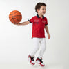 Boys Regular Fit Polo Neck Typography Printed T-Shirt