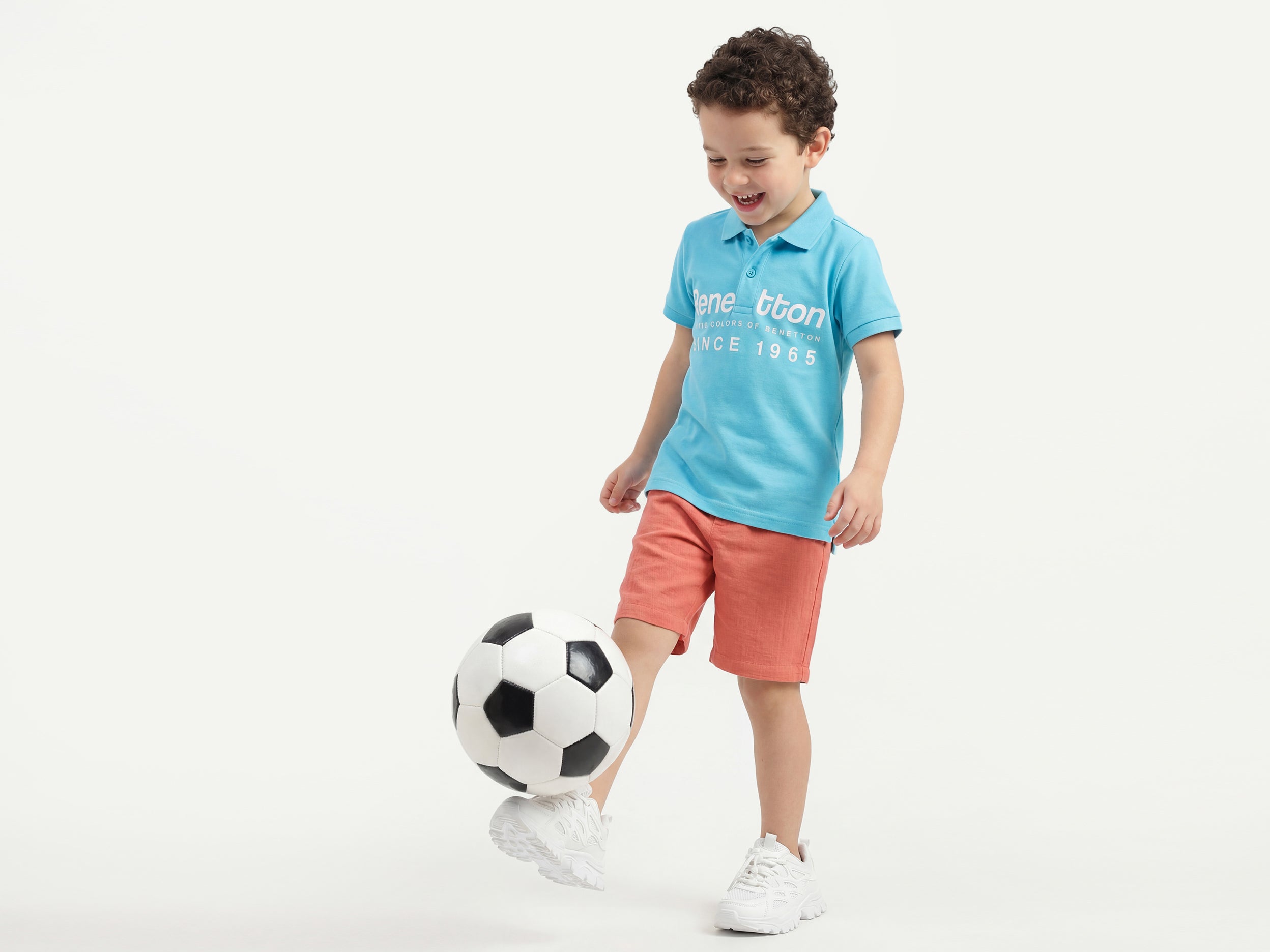 Boys Regular Fit Polo Neck Typography T-Shirt