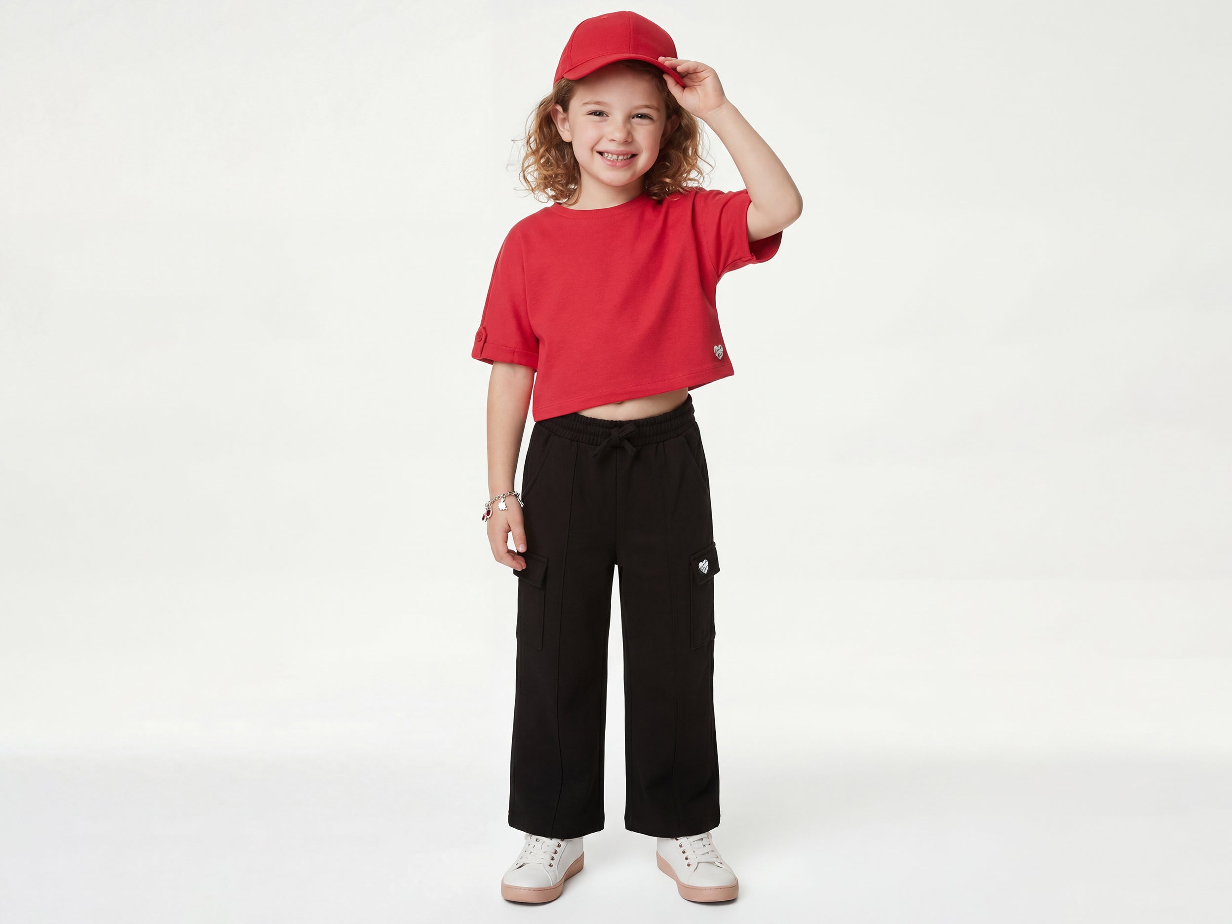 Girls Regular Fit High Rise Solid Trackpants