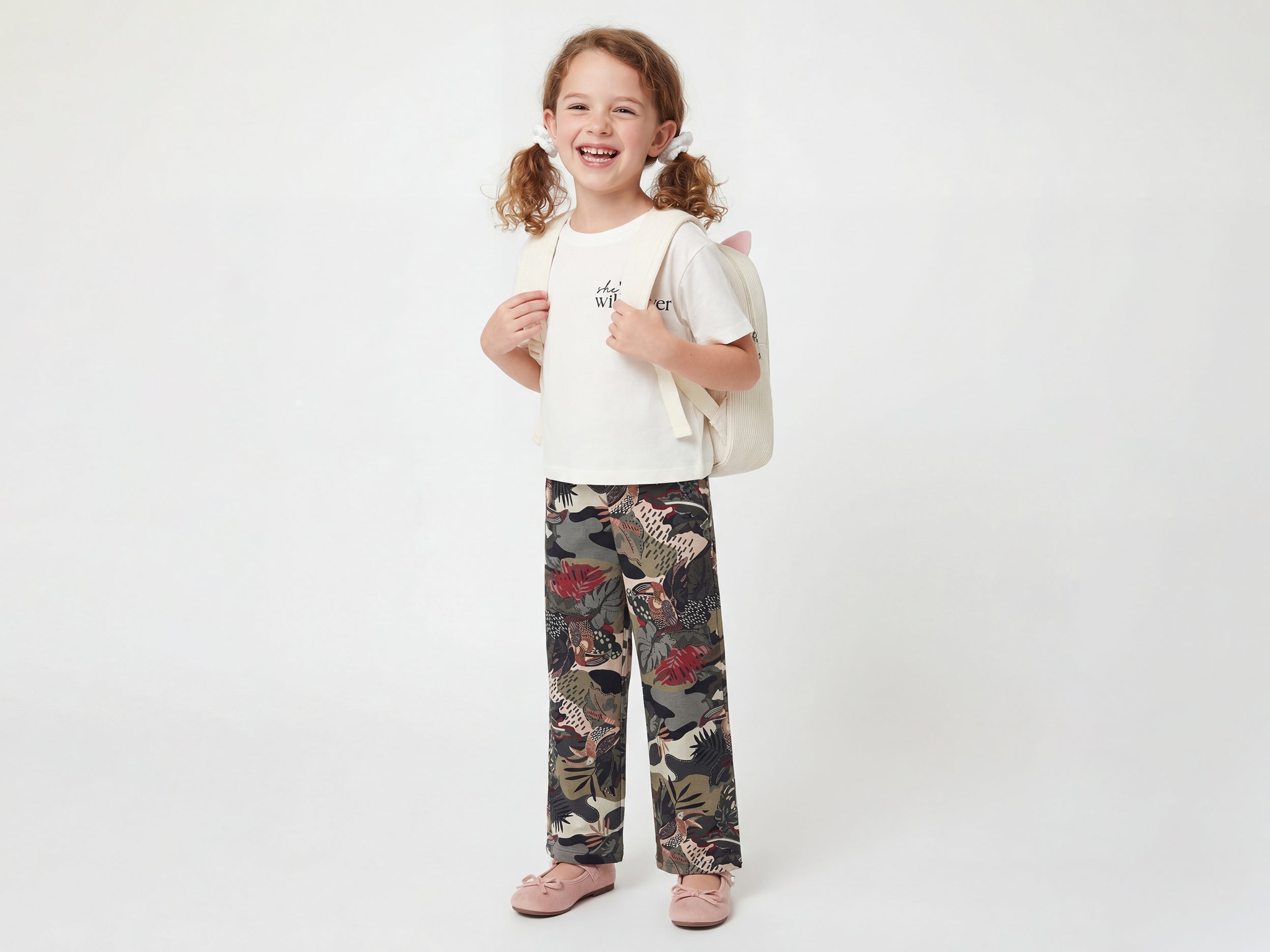 Girls Tropical Regular Fit Trousers