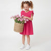 Girls Regular Fit Round Neck Crochet Dress