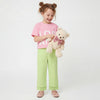 Girls Regular Fit Mid Rise Schiffli Embroidery Trousers