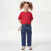 Girls Straight Fit Solid Mid Rise Jeans