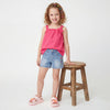 Girls Embroidered Regular Fit Denim Shorts