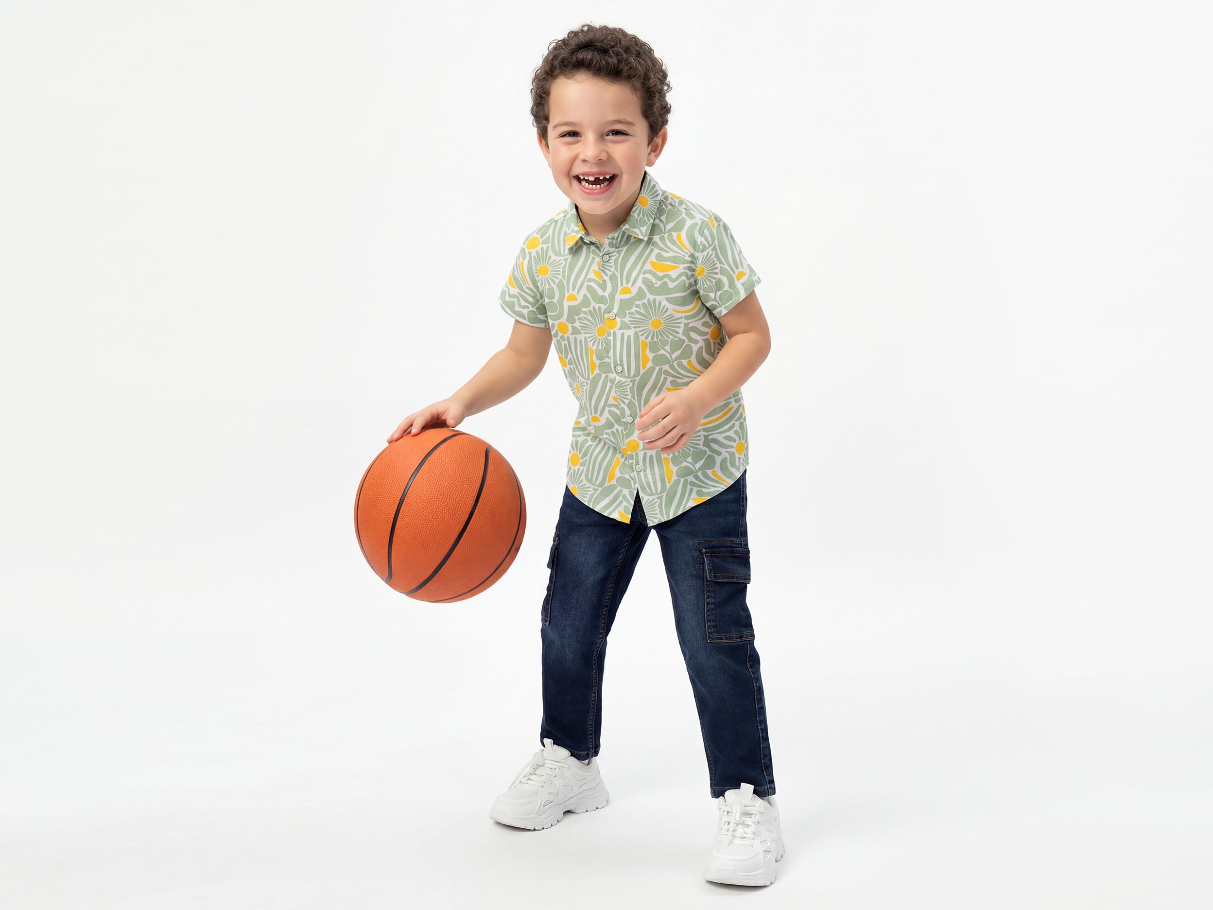 Boys Loose Fit Solid Mid Rise Jeans