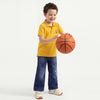 Boys Wide Leg Solid Mid Rise Jeans