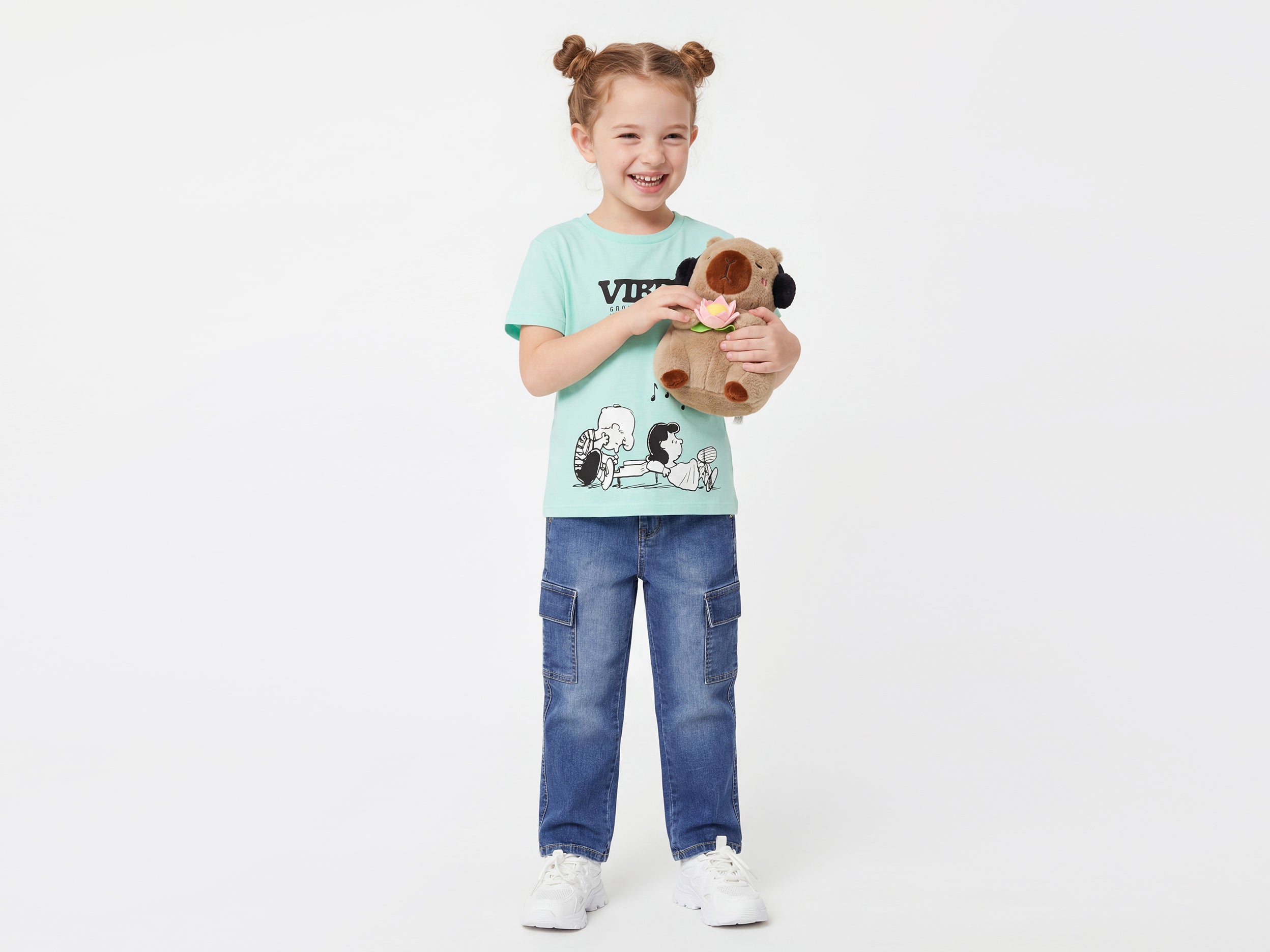 Girls Straight Fit Solid Mid Rise Jeans