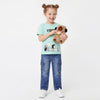 Girls Straight Fit Solid Mid Rise Jeans