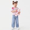 Girls Paperbag Fit Solid High Rise Jeans