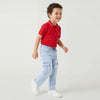 Boys Regular Fit Solid Mid Rise Jeans