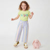 Girls Striped Regular Fit Casual Pant