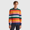 Regular Fit Round Neck Striped Sweater