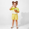 Girls Cropped Round Neck Printed T-Shirt