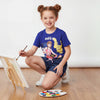 Girls Longline Round Neck Graphic Print T-Shirt