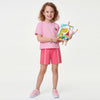 Girls Cropped Fit Round Neck Solid T-Shirt