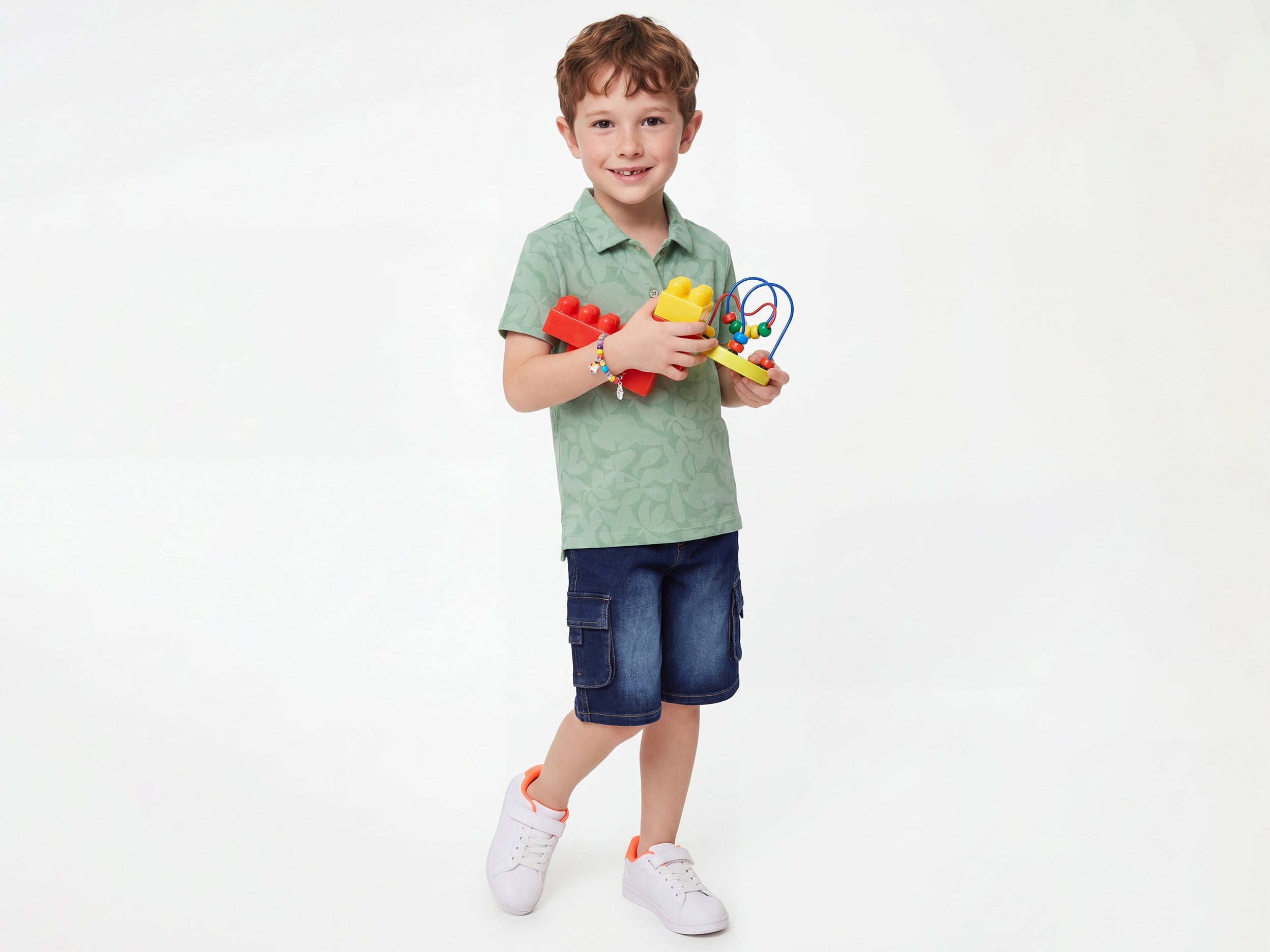 Boys Solid Regular Fit Scoop Pocket Long Denim Shorts