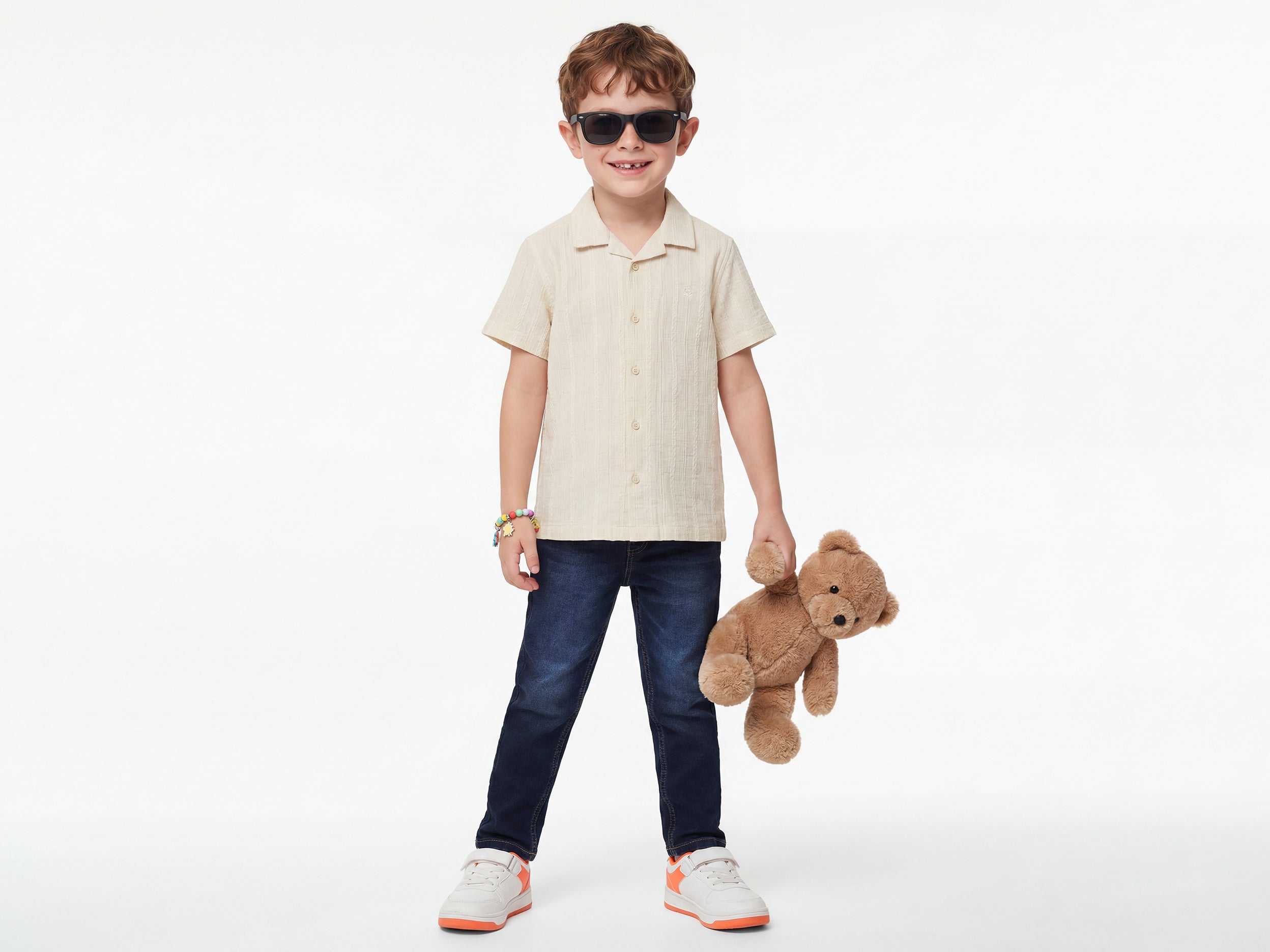 Boys Slim Fit Mid Rise Solid Jeans