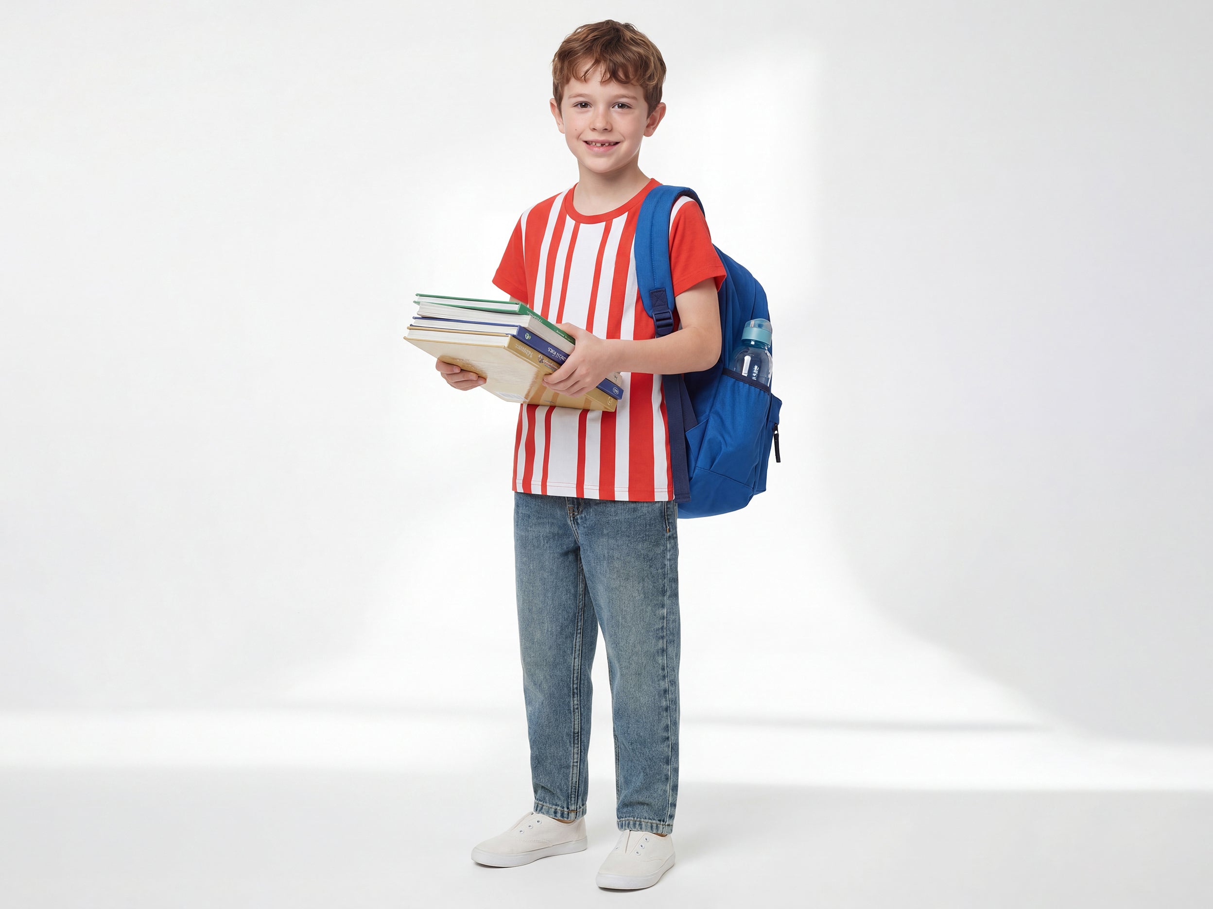 Boys Baggy Fit Mid Rise Solid Jeans