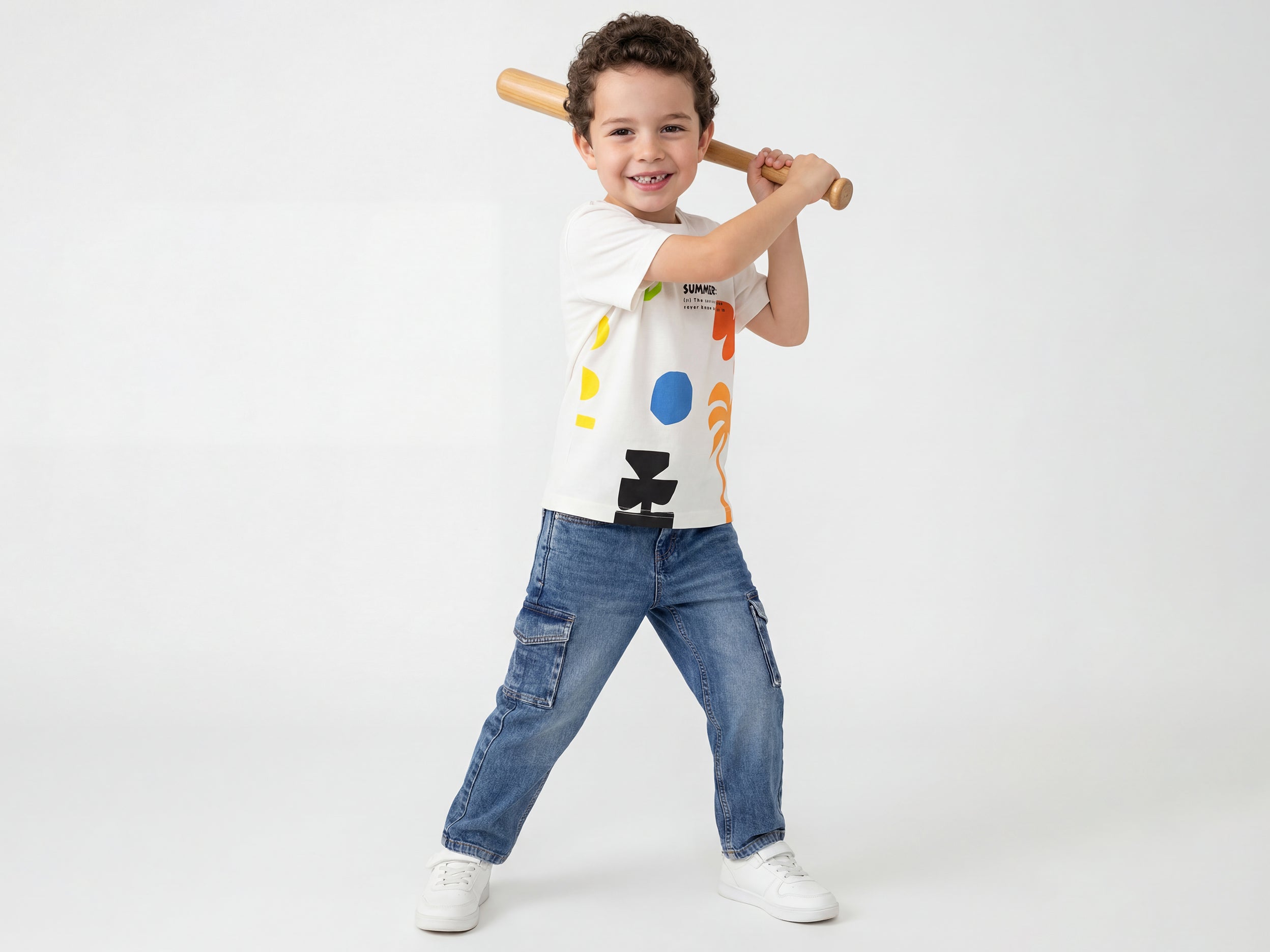 Boys Loose Fit Solid Jeans