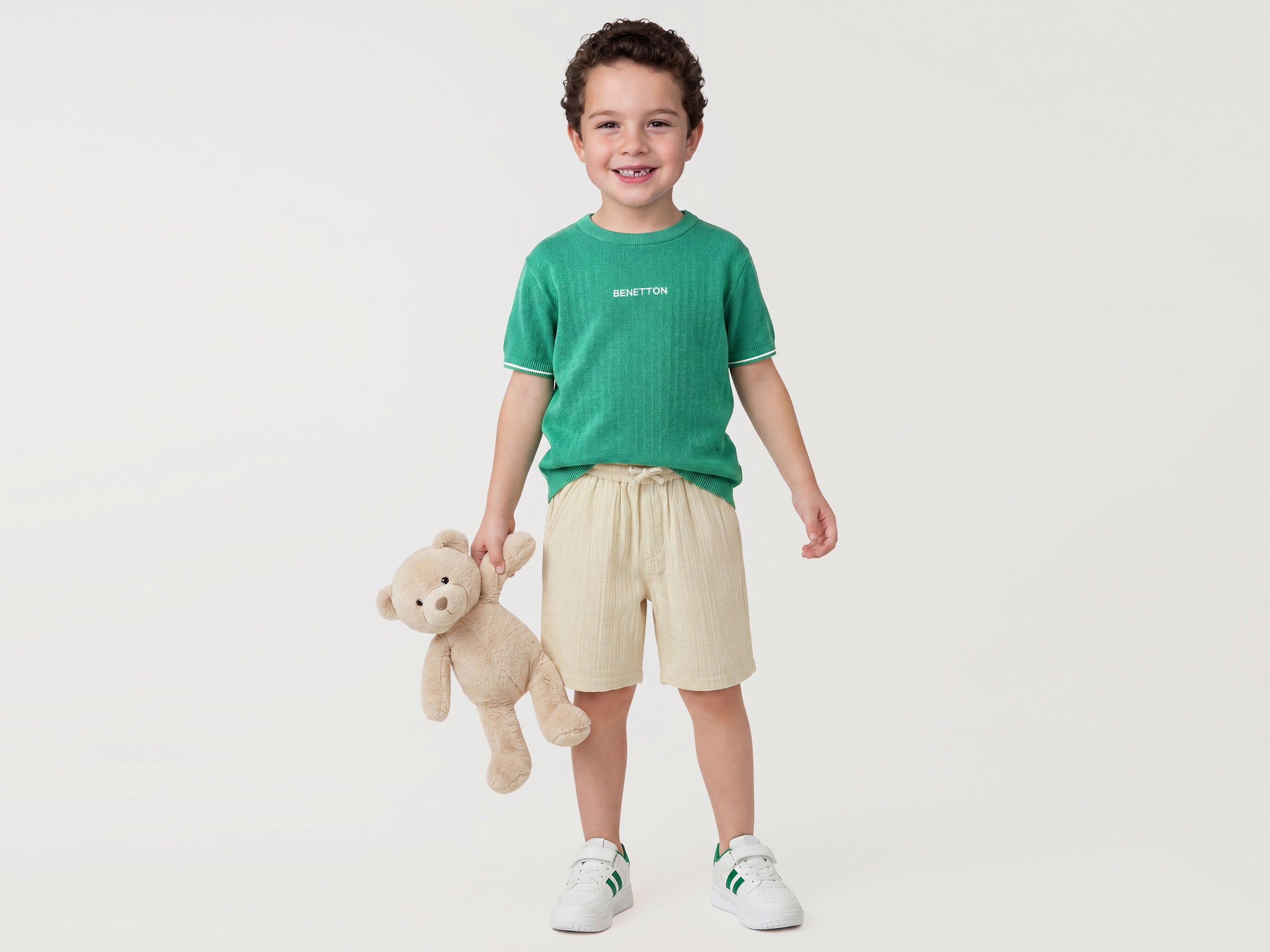 Boys Regular Fit Round Neck Textured Bouchle Tipping Pullover