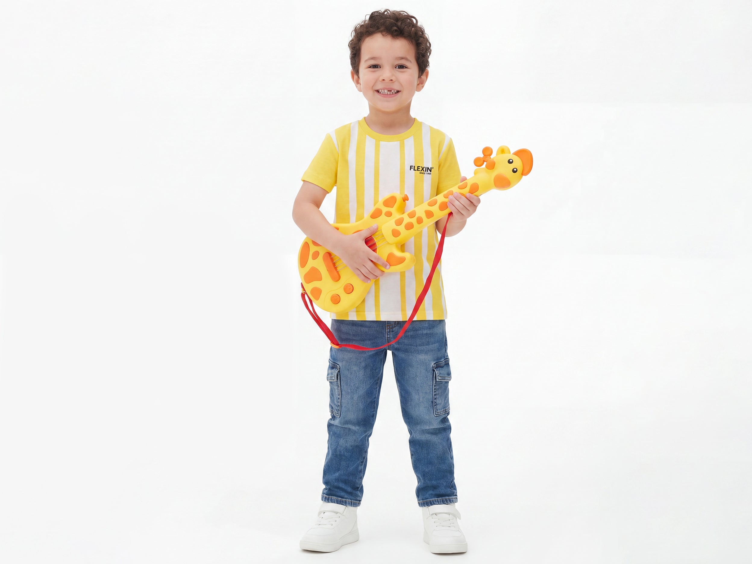 Boys Regular Fit Round Neck Striped T-Shirt