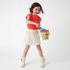 Girls Cropped Round Neck Solid Top
