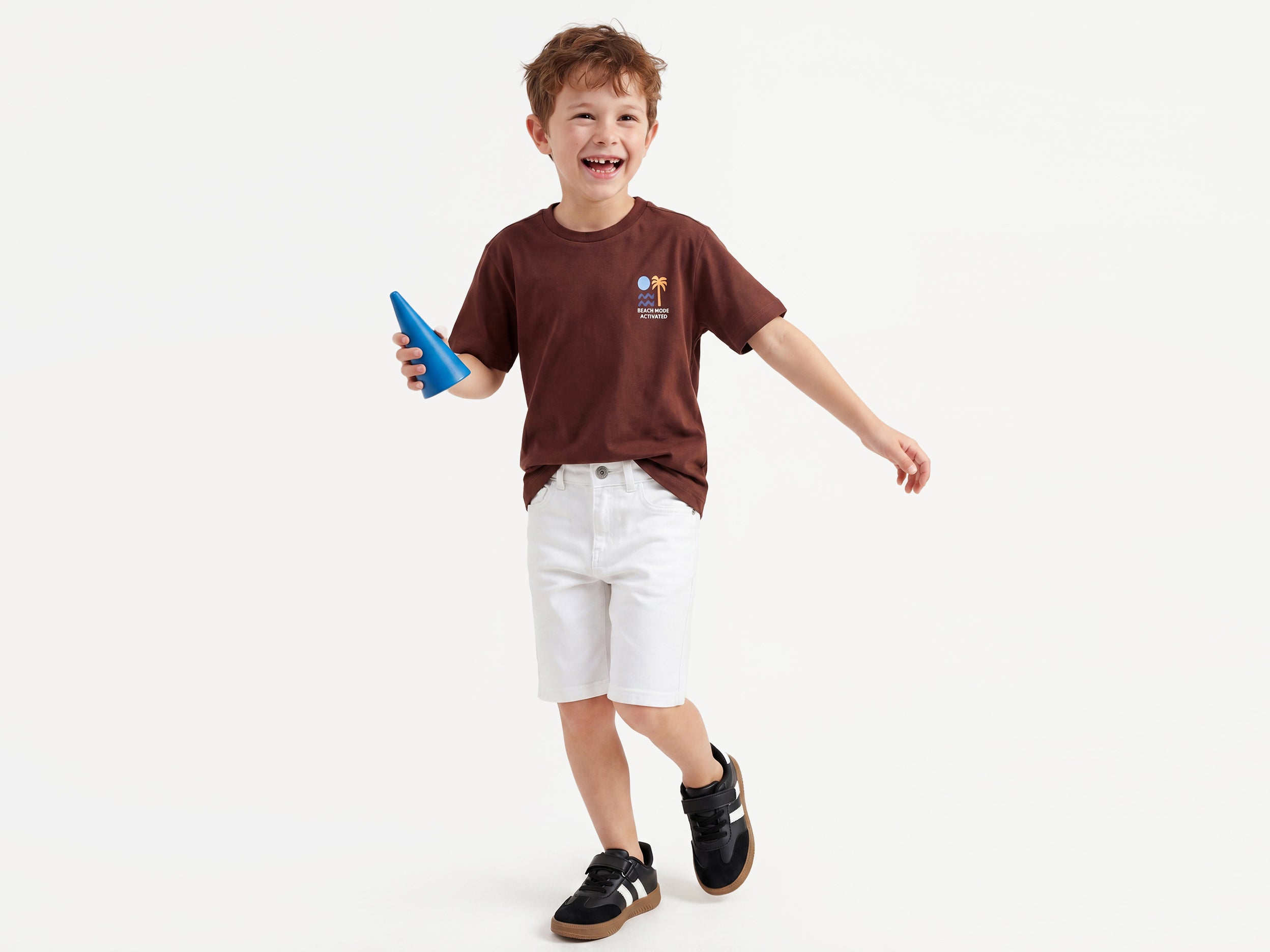 Boys Relaxed Fit Round Neck Printed T-Shirt