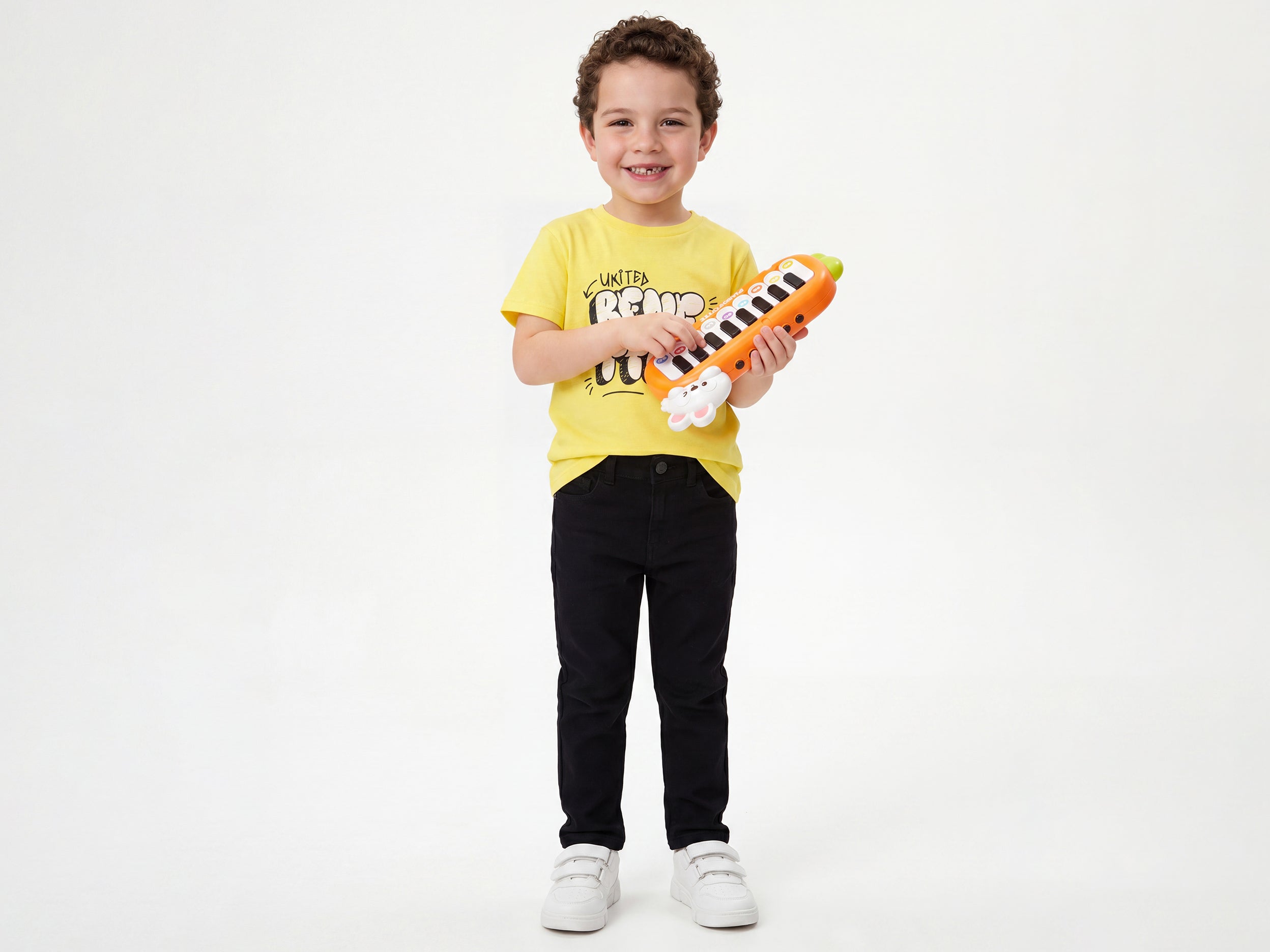 Boys Regular Fit Round Neck Typography Print T-Shirt