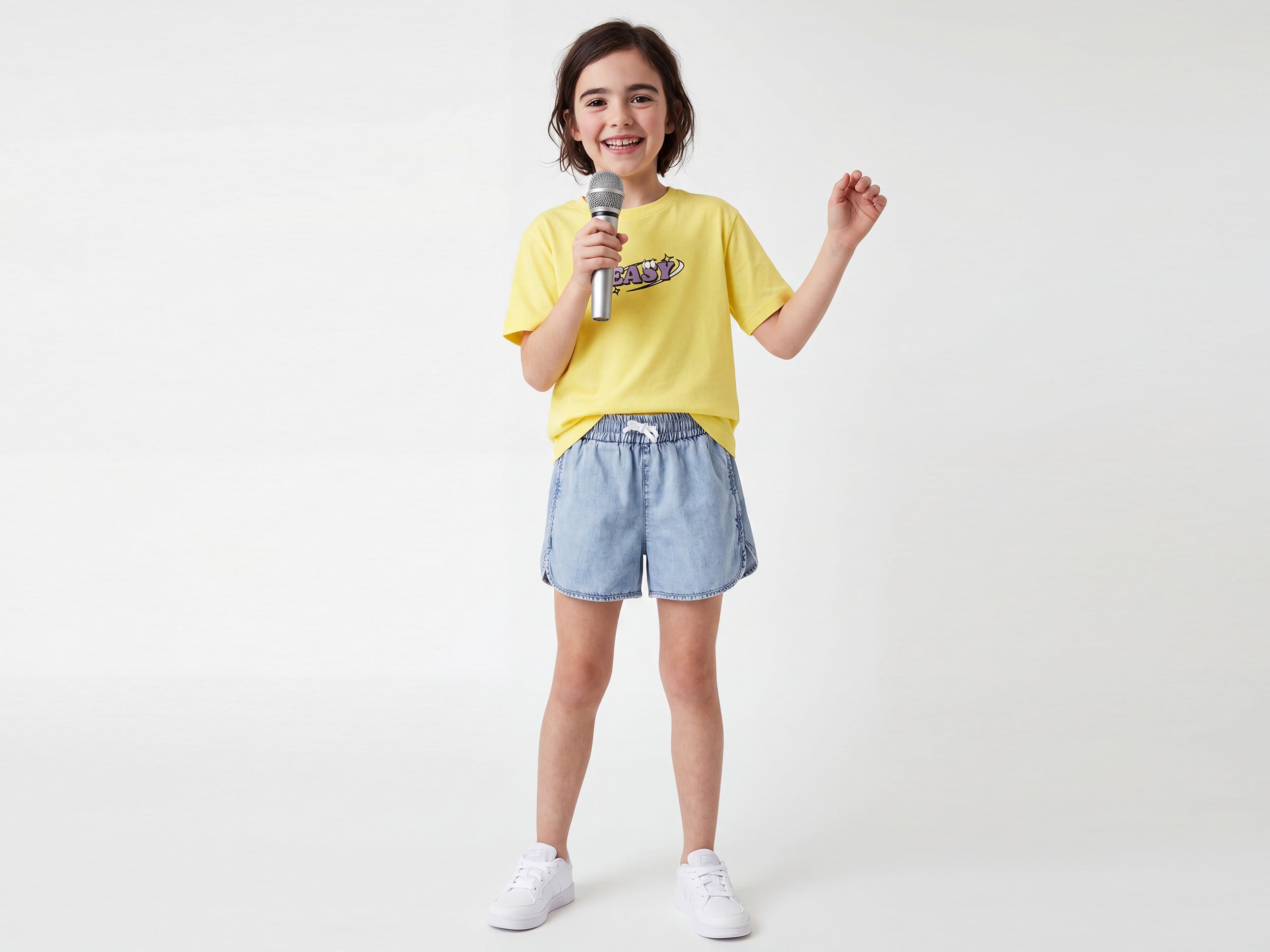 Girls Relaxed Fit Round Neck Printed T-Shirt