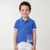 Boys Regular Fit Polo Neck Typography T-Shirt