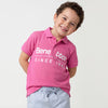 Boys Regular Fit Polo Neck Typography T-Shirt
