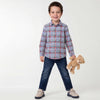 Boys Regular Fit Spread Checkered Casual Shirt