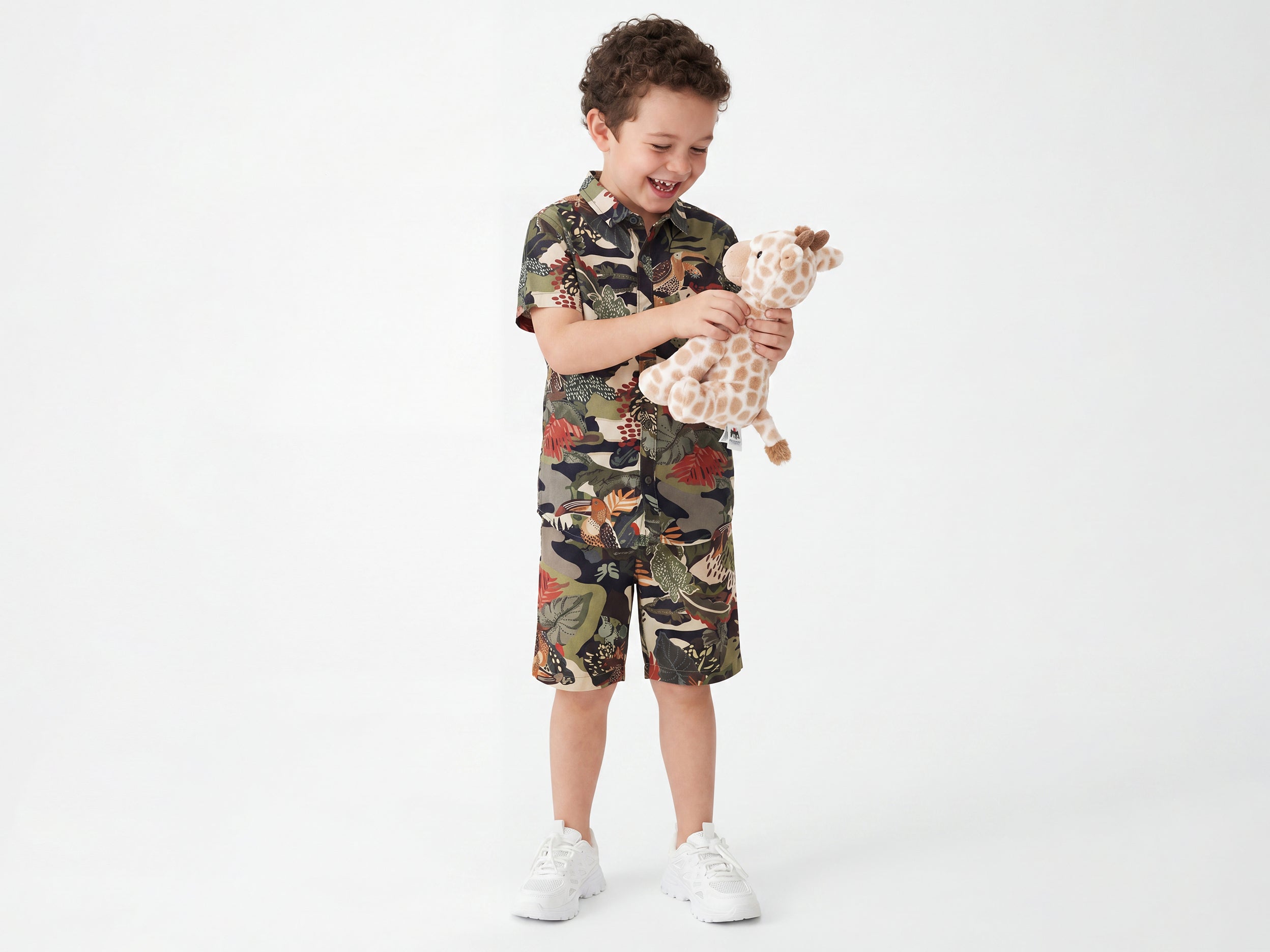Boys Regular Fit Regular Collar Printed Shirt
